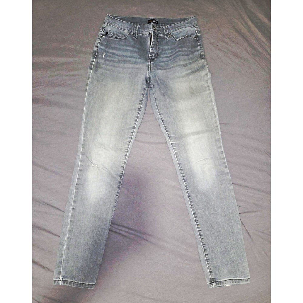 Lee Womens Slimming Fit Skinny Leg Jeans Size 4 Medium 28W 28L Grey Stretch